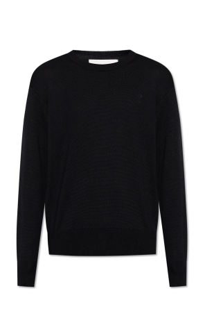 Wool sweater with logo