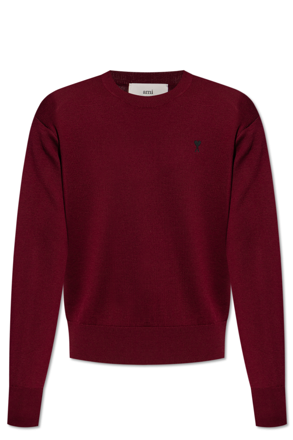Wool sweater with logo od Ami Alexandre Mattiussi