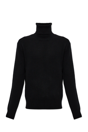 Kaschmir-Turtleneck mit gesticktem Logo