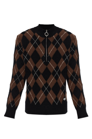 Woll-Polo-Pullover mit langen Ärmeln