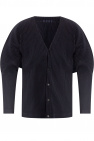 Issey Miyake Homme Plisse NAVY BLUE Pleated cardigan