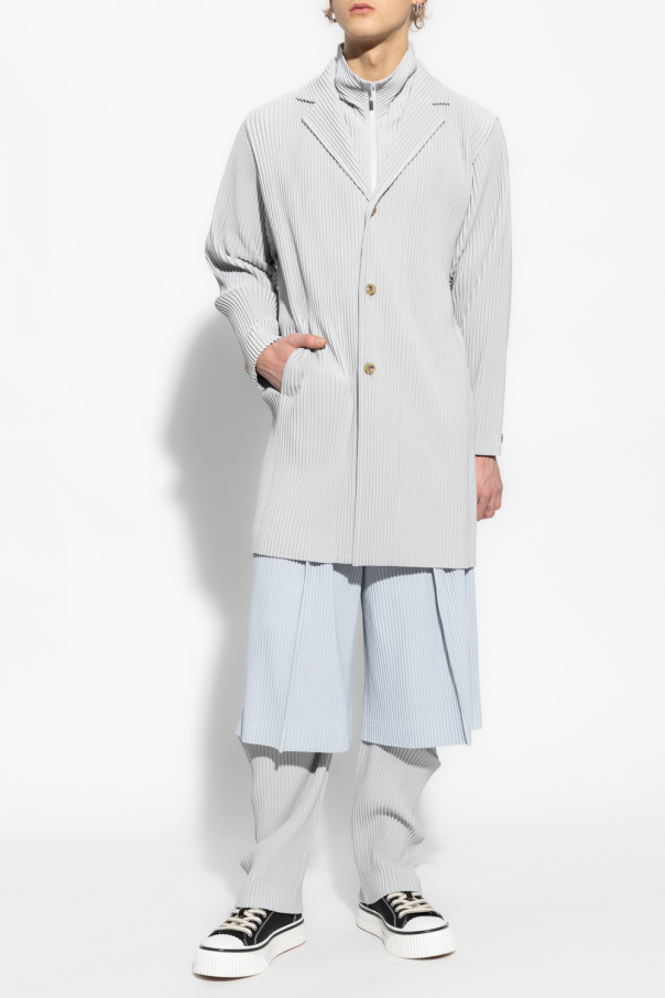 Issey Miyake Homme Plisse Button-up shirt closure with spread collar