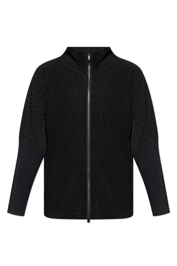 Homme Plisse Issey Miyake Pleated Zip-Up Sweater