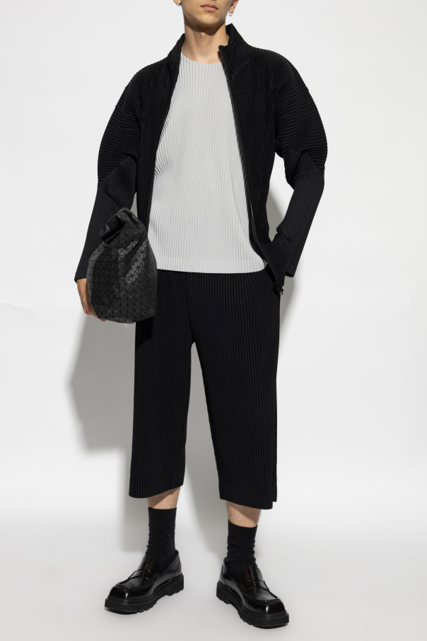 Homme Plissé Issey Miyake Pleated Zip-Up Sweater