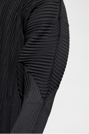 Homme Plissé Issey Miyake Pleated Zip-Up Sweater