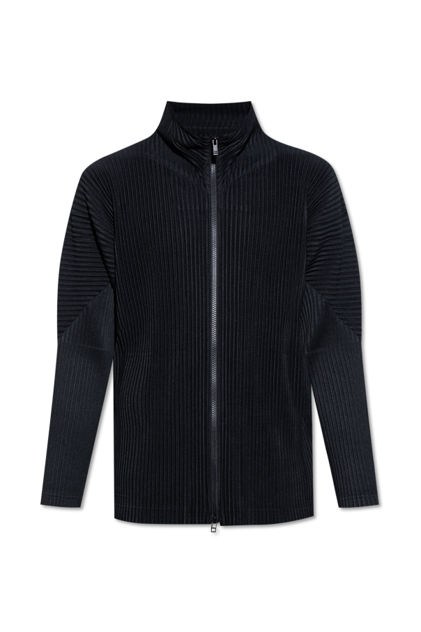 Homme Plissé Issey Miyake Pleated zip-up sweatshirt