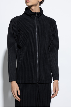 Homme Plissé Issey Miyake Pleated zip-up sweatshirt