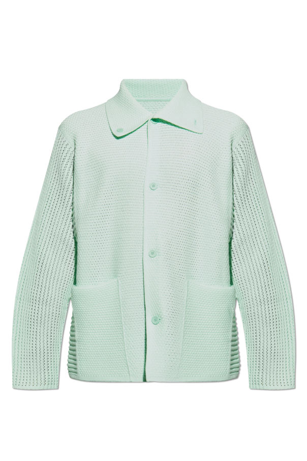 Cardigan with Collar od Homme Plissé Issey Miyake