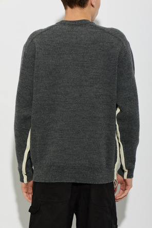 Comme des Garçons Homme Plus Вълнен пуловер с кръгло деколте
