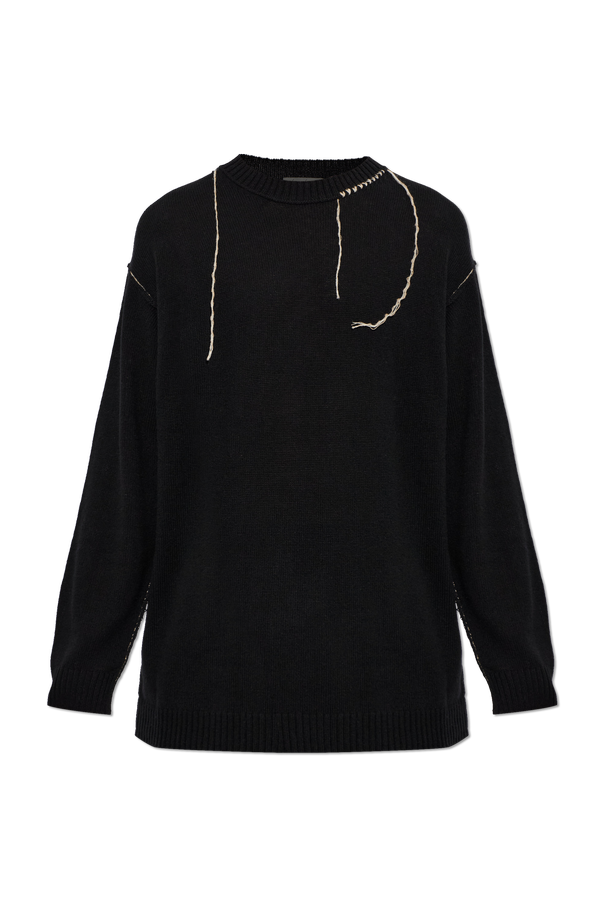 Wool sweater with raw finish od Yohji Yamamoto
