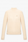 Maison Kitsuné beige Wool turtleneck sweater