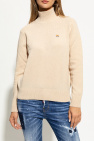Maison Kitsuné beige Wool turtleneck sweater