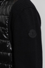 Moncler BLACK Cardigan with down front panel