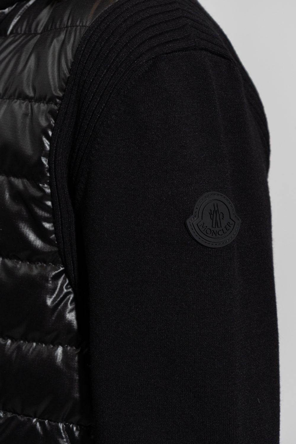 Moncler Cardigan with down front panel