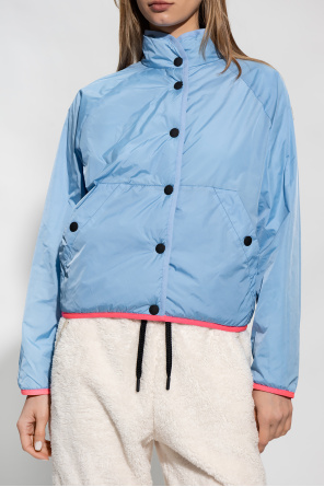 Moncler Grenoble Kids logo-print padded jacket Blue