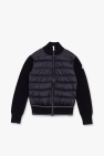 Moncler Enfant Cardigan with down front panel
