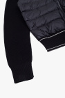 Moncler Enfant Cardigan with down front panel