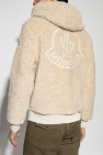 Moncler beige Faux fur hoodie