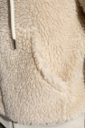 Moncler beige Faux fur hoodie