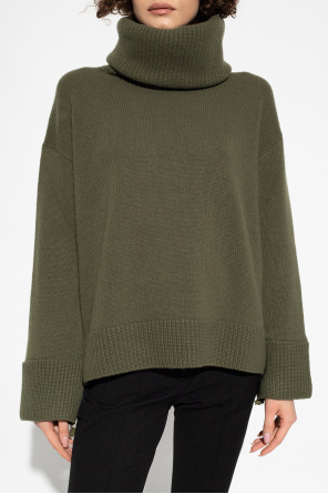 Moncler ‘Dolcevita’ wool turtleneck varsity sweater