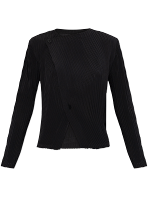 Plissierte Strickjacke