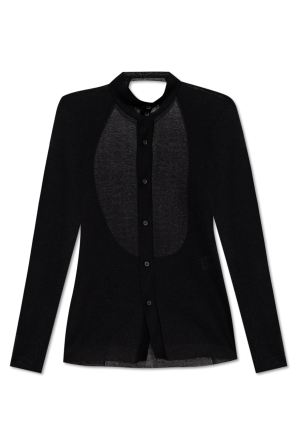 Cardigan with cut-out