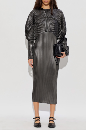 Pleated cropped cardigan od Issey Miyake