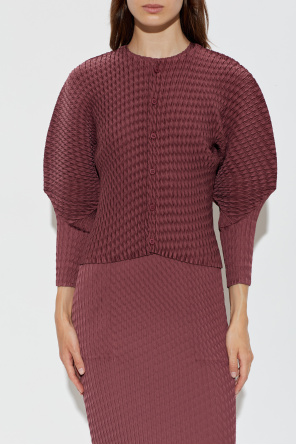 Issey Miyake Plisowany kardigan