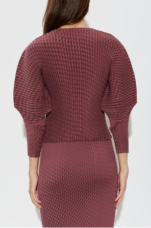 Issey Miyake Plisowany kardigan