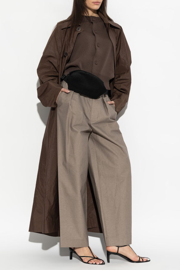 Issey Miyake Cárdigan con cuello alto