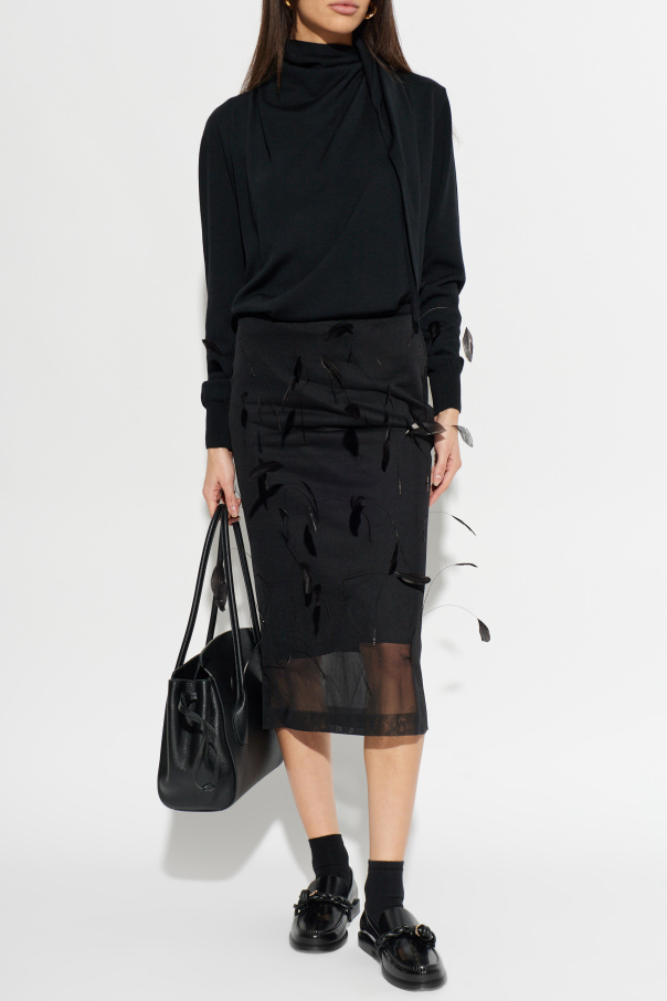 JIL SANDER Sweater with decorative neckline