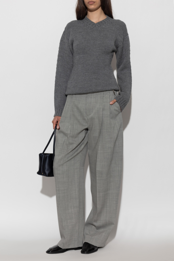 JIL SANDER Jersey de lana con escote en pico