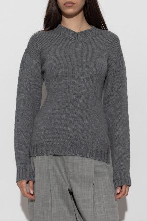 JIL SANDER Jersey de lana con escote en pico