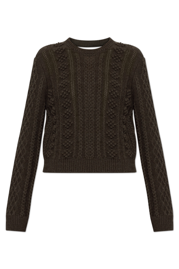 Wool sweater with decorative knit od JIL SANDER