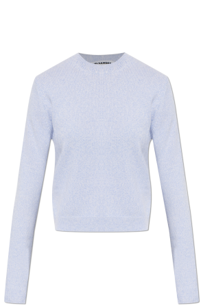 Wool sweater with a crew neck