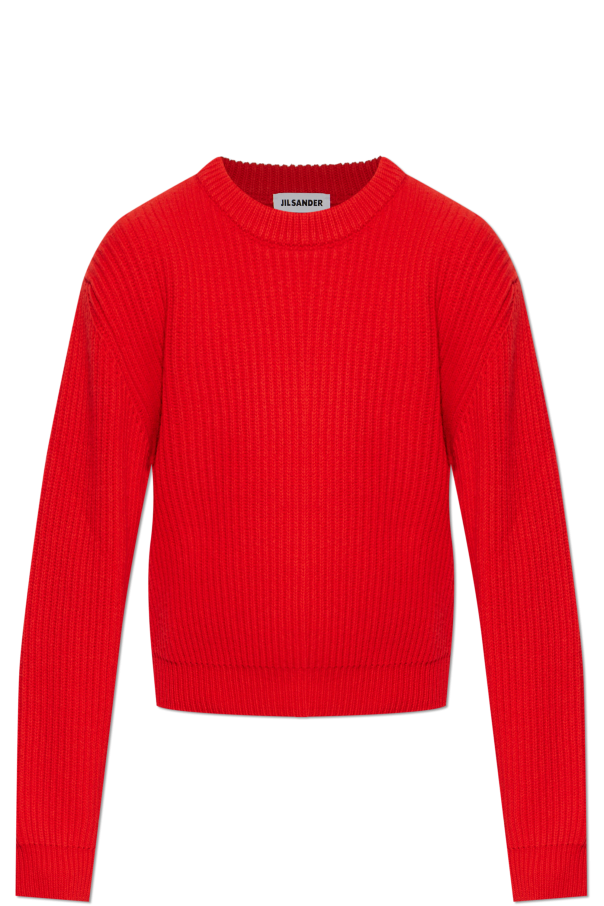 Wool sweater with a crew neck od JIL SANDER