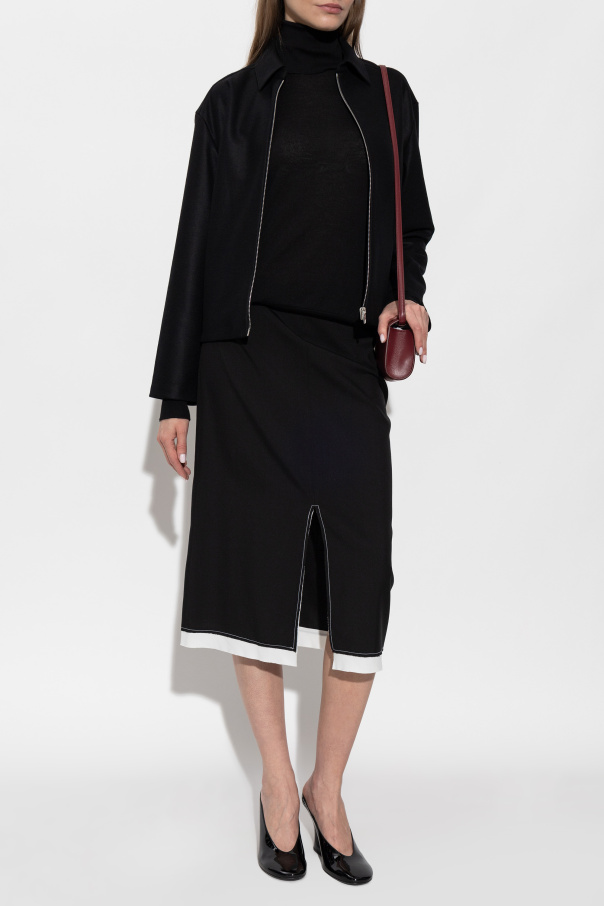 JIL SANDER Turtleneck with side slits