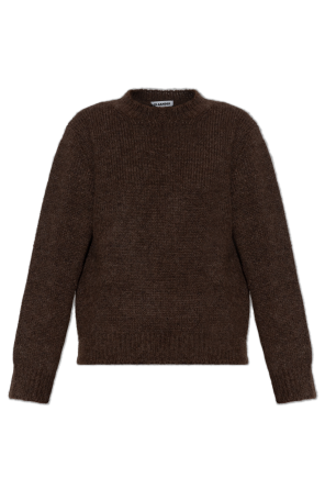 Wool sweater with a crew neck
