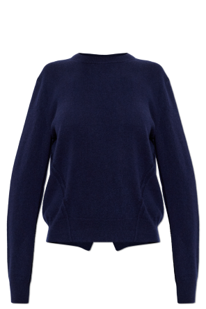 Cashmere sweater with open back