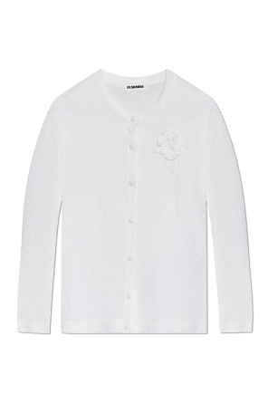 Cardigan with floral motif