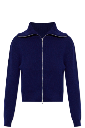 Cardigan with a wide collar