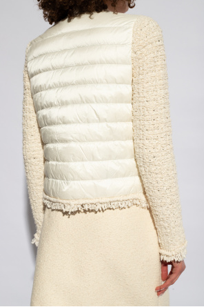 Moncler Tweed jacket with quilted back