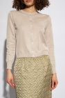 Moncler beige Cardigan with a shimmering finish