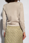 Moncler beige Cardigan with a shimmering finish