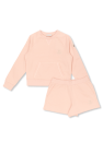 Moncler Enfant PINK Banded sweatshirt & shorts set