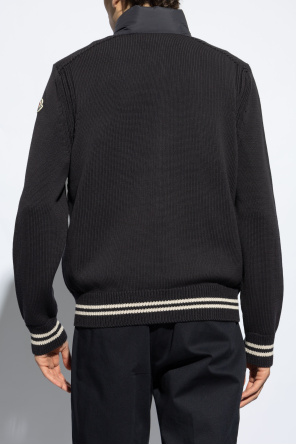 Moncler Sweter z pikowanym przodem