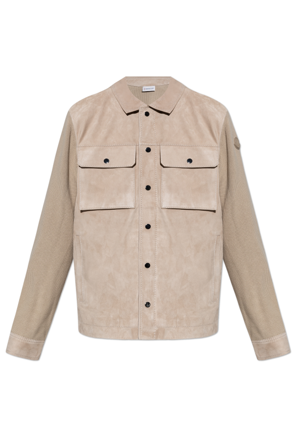 Moncler Cardigan with suede front