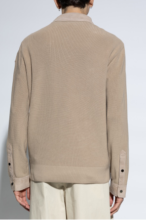 Moncler Cardigan with suede front