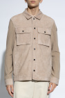 Moncler beige Cardigan with suede front