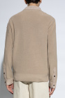 Moncler beige Cardigan with suede front